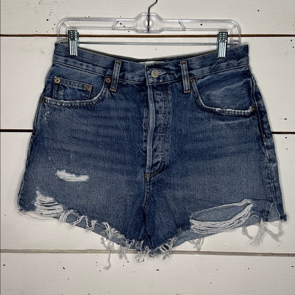 Agolde Pants - AGOLDE Dee Short Vintage High Rise Organic Cotton Denim Jean Shorts